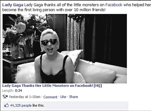 科技時代_LadyGaga登人氣女王 Facebook粉絲破千萬(圖)